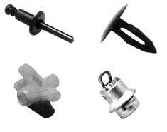 Plastic fast fixings and screw grommets