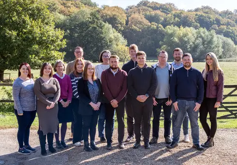 BearingNet team group photo outdoors