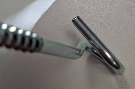 Hooks and corresponding anchors for installation in concrete ceilings.